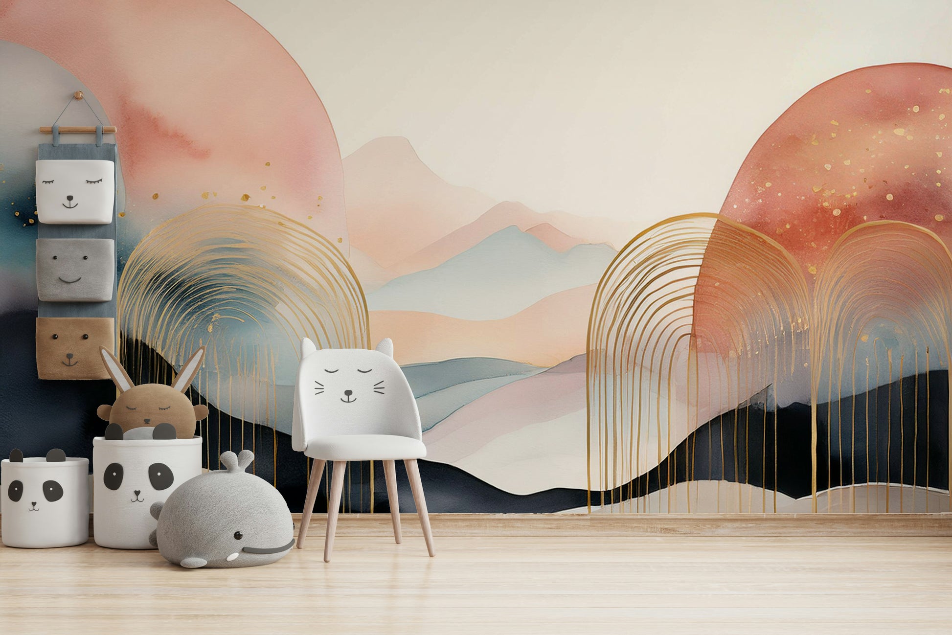 Boho Kids Dreamscape Wall Mural for Playful Rooms

