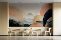 Whimsical Boho Skyscape Mural for Kids' Rooms

