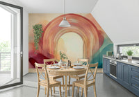 Transform your space with Rainbow Dream Portal Mural.

