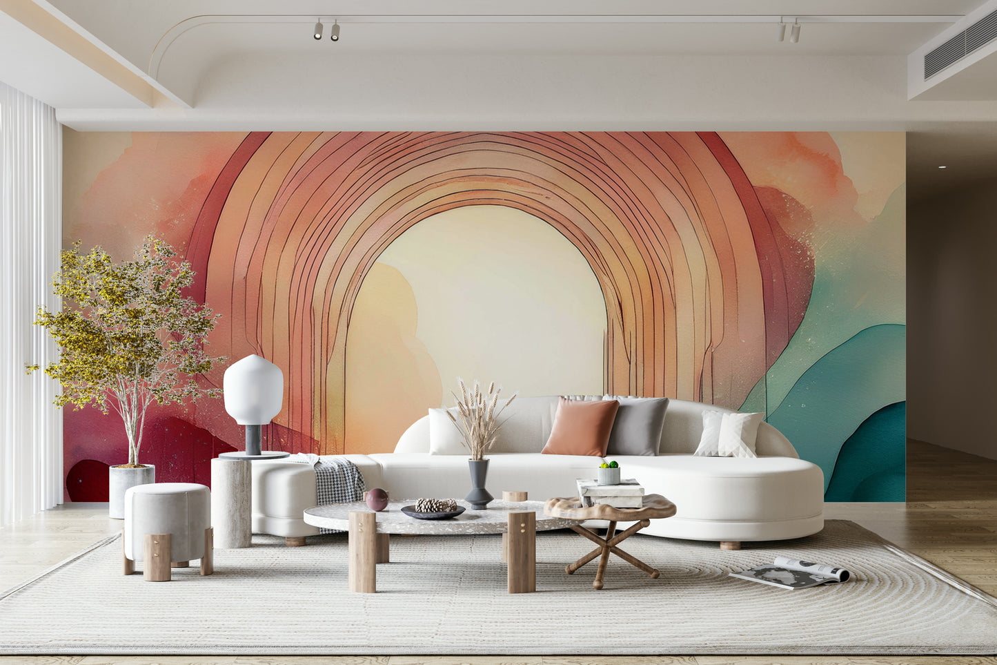 Brighten your room with the Rainbow Dream Portal Mural.

