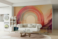 Bright and colorful Rainbow Dream Arches wall mural

