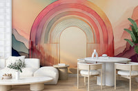 Beautiful rainbow arches wall mural for a cheerful vibe

