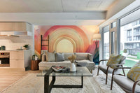 Rainbow Dream Arches Mural for a vibrant space.

