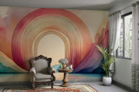 Vibrant rainbow dream arches mural for your walls.


