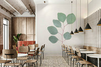 Natural eucalyptus wall mural for stylish interiors

