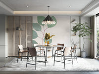 Calm eucalyptus wall mural design for living room

