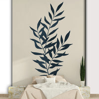 Abstract Botanical Silhouette Wall Mural for Home Decor

