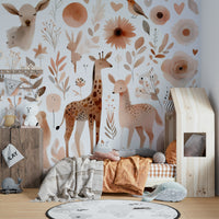 Elegant Gentle Wild Haven Wall Mural with nature themes.

