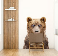 Cute bubble gum bear wall mural to brighten kids' rooms.

