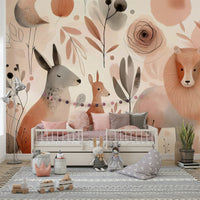 Colorful wild things mural for vibrant kids' rooms

