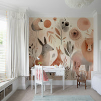 Wild things mural bringing nature indoors

