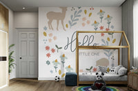 Kids Room Mural Featuring Cute Forest Creatures

