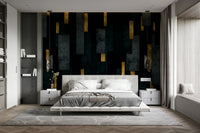 Urban Charcoal Spires Mural for Chic Wall Decor


