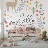 Woodland Theme Nursery Mural for Baby Room Walls