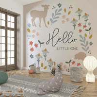 Whimsical Forest Wall Mural for a Baby Nursery