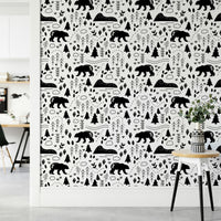 Scenic hiking country wallpaper with green hills

