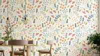 Vibrant Springtime Florals on Bellbird Wallpaper

