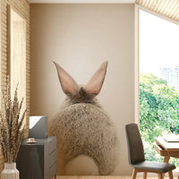 Sweet bunny tail wall mural for modern home decor

