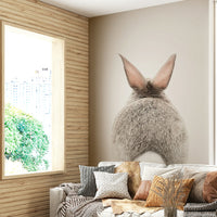 Soft and adorable bunny tail wall mural artwork