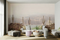 Desert wall mural capturing serene sunset beauty

