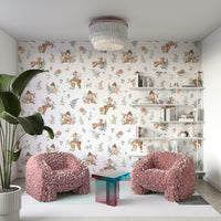 Enchanted Forest wallpaper with serene green tones

