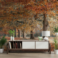 Golden autumn scenery mural for living rooms


