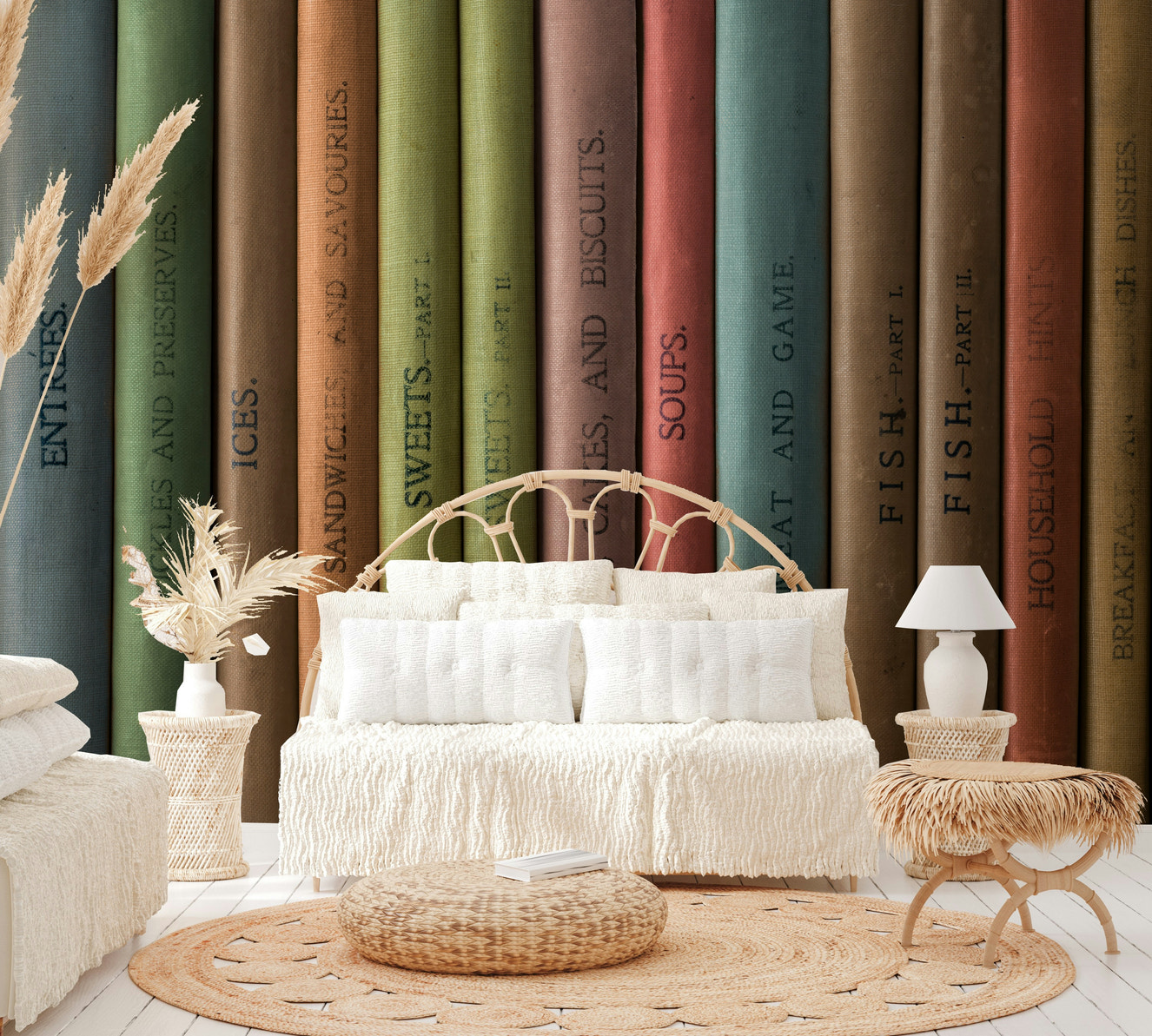Elegant Library Wall Mural for home décor

