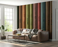 Library treasures wall mural for home library setups

