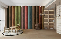Vintage library wall mural for stylish living spaces

