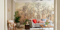 Nature-Inspired Grass Reeds Mural for Walls

