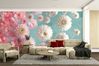 Graceful Floating Florals Wallpaper for Walls

