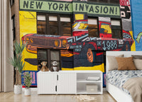 Urban New York skyline mural for modern interiors

