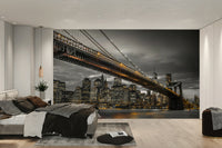 Wall mural of Brooklyn Bridge with river view

