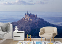 Hohenzollern Castle mural bringing history to life.


