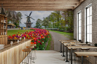 Peaceful nature-inspired Garden of Dreams mural.

