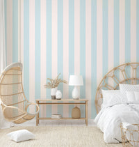 Minimalist wallpaper with vertical baby blue accents.

