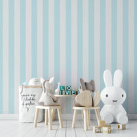 Pastel blue stripes on a beige background wallpaper.

