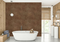 Sophisticated suede-effect wallpaper in sable brown.

