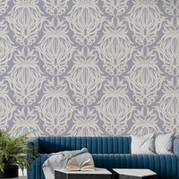 Bright and colorful floral tapestry wallpaper design.

