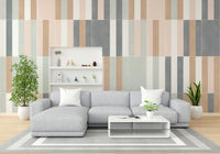 Elegant muted pastel tiles wall mural in soft hues.

