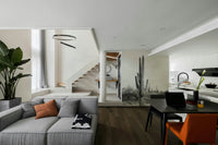 Stylish black and white desert cactus wall mural design.

