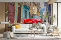 Exotic Cuba cruise mural bringing the tropics to life.

