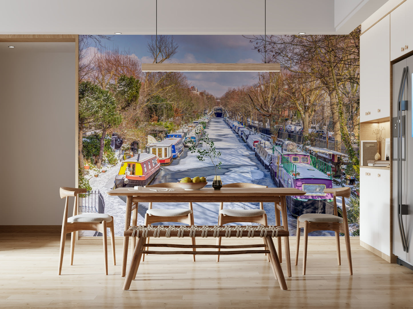 London's Frosted Waterways Wall Mural