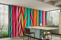 Bold, eye-catching Rock Sweets Wall Mural with candy motifs
