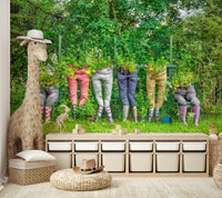 Quirky wall mural for cheerful interiors

