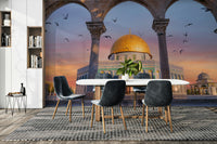 Spiritual mural mixing old and new elements

