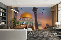 Cultural architecture mural with faith theme


