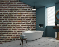 Classic brick wall mural with rustic look

