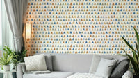 Artistic multicolor triangle wall wallpaper

