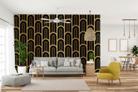 Elegant columns design in Art Deco wallpaper

